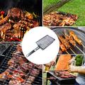 Carevas Grill Basket Wooden Handle Bbq Buzhi Tool Fish Steak Nonstick Metal Barbecue With Lid Metal Barbecue Bbq Barbecue Tool With Lid With Removeable Wooden Removeable Wooden Handle Fish Steak Meat