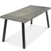 Best Choice Products 6-Person Indoor Outdoor Patio Rustic Acacia Wood Picnic Dining Table w/ Metal Legs - Weathered Gray