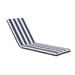 1 Piece Lounge Chair Cushion Modern Chaise Replacement Furniture Seat Cushion With Straps and High-Density Foam Adjustable Patio Cushion for Outdoor Blue Striped