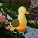 Pretxorve Solar Garden Statue Ducks Figurine Resin Ducks Garden Decoration Animals Sculpture Ornaments With Solar Outdoor Light For Patio Backyard Decor White