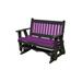 5 Ft Poly Lumber Mission Porch Glider Heavy Duty Everlasting PolyTuf HDPE Made in USA-Purple