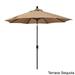 Havenside Home Pompano 9ft Crank Lift Push Button Tilt Round Patio Umbrella by Base Not Included Terrace Sequoia