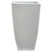 Nearly Natural 13 in. Tapered Square Metal Planter White