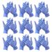 100pcs 9 Inches Purple Blue Disposable Gloves Working Protective Gloves Food Grade Gloves for Industrial Labor Gardening - Size L