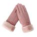 Dorkasm Winter Gloves for Women Faux Fur Biking Ladies Cute Work Gloves Touch Screen Texting Gloves Pink One Size