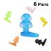 Earplugs 6 Pairs Mushroom Waterproof Noise Cancelling Earbuds Kids Reduction Child