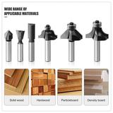 Carevas Milling Cutter Fillet Cutter Chamfer Router Bit Set Cutter Chamfer Cutter 15pcs Cutter 8mm Cutter 8mm Shank Cutter Router Bit Shank Fillet Cutter