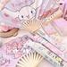 4 Models Random Folding Fan Kawaii Sanrio Kuromi My Melody Hello Kitty Cinnamoroll Summer Portable Leisure Folding Paper Fan