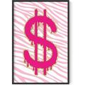 HAUS AND HUES Pink Poster Preppy Wall Art - Cute Posters for Room Aesthetic Trendy Posters for Teen Girls Room Preppy Room Decor Aesthetic Posters for Bedroom Glam Money Sign (Unframed 24x36)