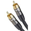 Subwoofer Cable RCA to RCA Audio Cable Subwoofer Cable Dual Shielded with Gold Plated RCA to RCA Connectors-Black