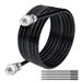 RG6 Coaxial Cable 25 Feet Indoor/Outdoor Direct Burial Coax Cable Quad Shielded 3 GHZ 75 Ohm F81 / RF Waterproof