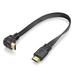 Flat Slim High Speed HDMI Male to Male Extension Cable 270 Degree Right Angle (1 Feet) Adapter Converter Cable