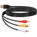 USB to 3RCA Cable 1.5m USB Male to 3 RCA Male Jack Splitter Audio Video AV Composite Adapter Cable