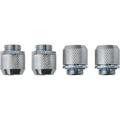 Silver Chrome G1/4 to ID 3/8 OD 1/2 Soft TUBING Compression Fitting for Computer Water Cooling System