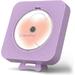 Cute Purple CD Player with Bluetooth 5.0 Rechargeable Music Player for Home Decor Portable Lovely Music