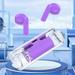 Pretxorve True Wireless Headphones Bluetooth 5.1 Headphones with Microphone LED Display Stereo Headset for Mobile Phone Purple