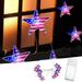 Pengzhipp Party Decoration Independence Day Strings 4 Of July Festive Decoration LED Strings Battery Powered With Remote Control Decorative Stripes Portable Durable Home Decor