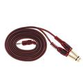 Muslady Audio Cable Computer Mer Console Stereo Audio Cable To Dual 6.35mm Wire 3.5mm 1/8 Dual 6.35mm 1/4 6.35mm 1/4 Male / 5ft Stereo 3.5mm 1/8 Male 1.5m / 5ft 1/8 Male To Stereo Au-dio Cable
