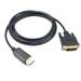 6 Feet Gold Plated to VGA Cable Standard DP to VGA Cable for TV Laptop Projector
