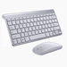 Wireless Keyboard And Mouse Set Waterproof Mini For Mac Apple PC Computer 2.4G Silver