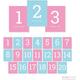 Team Team Blue Gender Reveal Baby Shower Party Table Numbers 1 - 20 On Perforated Paper Style 1-Set For Boy Girl s Themed Table Settings Decor Decorations