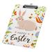Hidove Acrylic Clipboard Happy Easter Rabbit Standard A4 Letter Size Clipboards with Silver Low Profile Clip Art Decorative Clipboard 12 x 8 inches