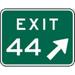 Traffic & Warehouse Signs - Exit number sign right - Weather Approved Aluminum Street Sign 0.04 Thickness - 10 X 7