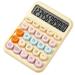 rygai Mechanical Pushbutton Calculator 12 Digit Large LCD Display Big Buttons Easy to Press Compact Size Portable Colorful Calculator