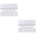 32 Pcs Name Tag Blank Name Badges DIY Blank ID Blank Name Badge with Pin Backing for Office