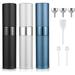 8ML Perfume Atomiser 3PCS Mini Refillable Travel Perfume Atomizer Portable Travel Perfume Atomiser Refillable for Travel Holiday Outdoor Activities and Night Out Perfume Dispenser (Black Silver Blue