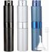 8ML Perfume Atomiser Bottles Refillable Perfume Atomizer Empty Spray Bottles Mini Atomizer Perfume Bottle Portable Purse Pocket Perfume Bottle for Travel Men and Women (3pcs-Black+Sliver+Blue)