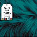 FabricLA Shaggy Faux Fur Fabric by The Yard - 108 x 60 Inches (272 cm x 150 cm) - Craft furry fabric for Sewing Apparel Rugs Pillows and More - Faux Fluffy Fabric - Dk Turquoise 3 Yards