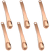 6 Pcs Metal Makeup Spatula Tool Spatula for Skincare Trianu Cosmetic Scoop for Creams Lotions Masks - Makeup Spatula Rose Gold