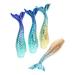 4 Pcs Mermaid Lip Gloss Tube Tubes Bulk Fish Shape Plastic Miss