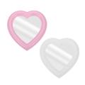 2 Pcs Mirrors Hanging Makeup Vanity Table Heart-shaped Student