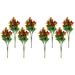 8 Pcs Fake Planta Bookcase Shelf Bookseat Artificial Strawberry Branches Strawberry Tree Artificial Strawberry Stem Bouquet Simulation Strawberry Bouquet Ornaments Plant Pvc Office