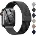 CIRUTVAL Compatible with Apple Watch Band 42mm 44mm 45mm 49mm 38mm 40mm 41mm Stainless Steel Mesh Loop Magnetic Clasp for iWatch Ultra Series 9 8 SE 7 6 5 4 3 2 Women Men