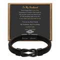 Quinlirra Easter Decor Home Decor Clearance New Stainless Steel Leather Bracelet Magnetic Black Stainless Steel Bracelet For Men Room Decor