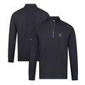 Men's Levelwear Black Vegas Golden Knights Theory Insignia Core Quarter-Zip Pullover Top