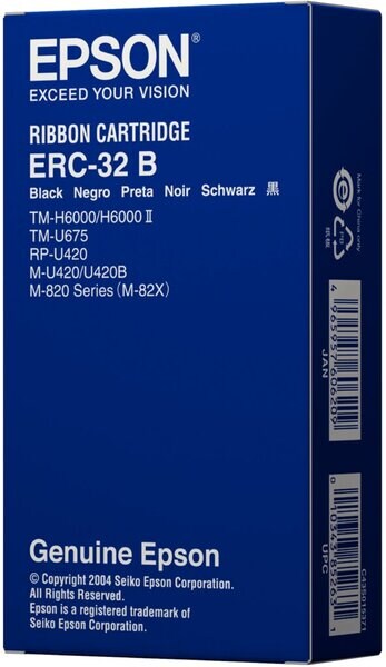 EPSON Kassenfarbband ERC-32B schwarz für TM-U675,H6000,6000II,RP-U420,M-U420 Image