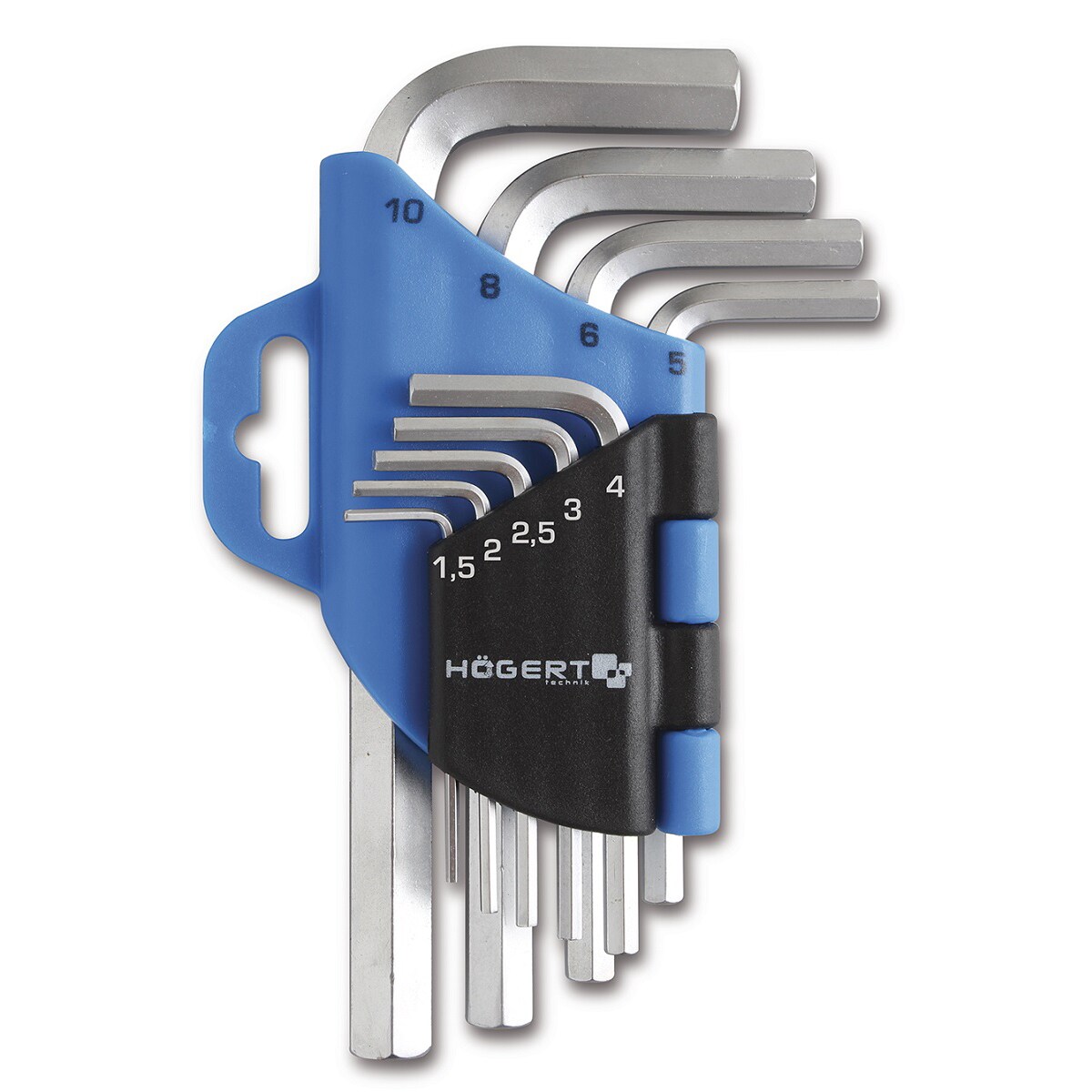 Steckschlüssel Set 9-teilig HT1W802 Högert Sechskantschlüssel Winkelschlüssel Image