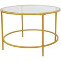 Dazhom - Table Basse, Table de Salon, Table Canapé,pour Salon, Balcon, Bureau,Ø 70 x H45.5