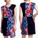 Anthropologie Dresses | Anthropologie Leifsdottir Floral Sweater Dress Sz Xs | Color: Black/Blue | Size: Xs