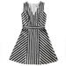 J. Crew Dresses | Jcrew Striped Herringbone Dress | Color: Black/White | Size: 0