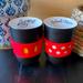 Disney Dining | Disney Parks Mickey Mouse & Minnie Mouse Black Coffee Mugs W/ Silicone Band | Color: Black/Red | Size: Os