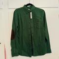 J. Crew Shirts | J. Crew Men’s Flannel Long Sleeve Buttondown Shirt Elbow Patches Small Nwt Green | Color: Green | Size: S