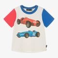 Rock Your Baby Boys Ivory Cotton Vintage Racing T-Shirt