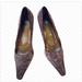 Gucci Shoes | Gucci Snake Skin Leather Point Toe Heels Size 10b | Color: Brown | Size: 10