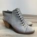 Free People Shoes | Free People Far Hills Leather Ankle Booties 39 8.5 Gray Cap Boho Festival $198 | Color: Gray | Size: 8.5