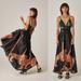 Anthropologie Dresses | Carolina K X Anthropologie Kalia Dres Deep V Tigers Palm Print Nwt Xs | Color: Black | Size: Xs